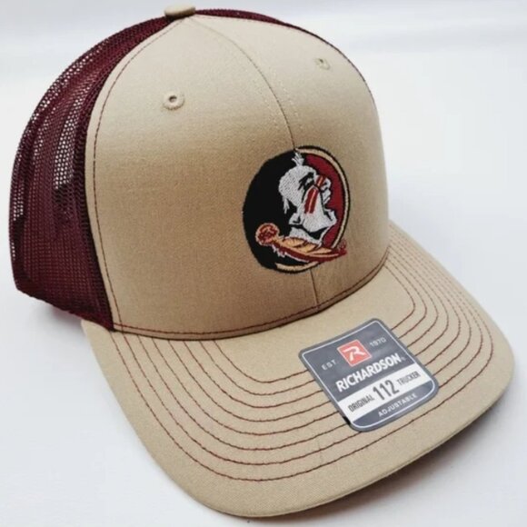 Florida State Seminoles Richardson 112 Trucker Mesh Snapback Cap Hat Embroidered - Picture 3 of 4